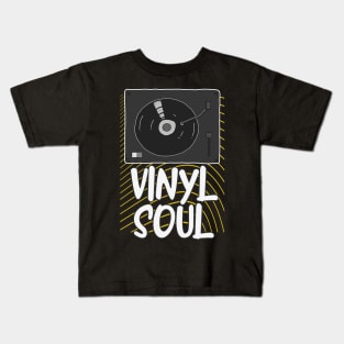 Vinyl Soul Record Turntable DJ Kids T-Shirt